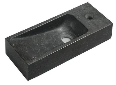 Obrázok produktu pre BLOK kamenné umývadlo 38x8x14 cm, čierny Antracit (2401-31)
