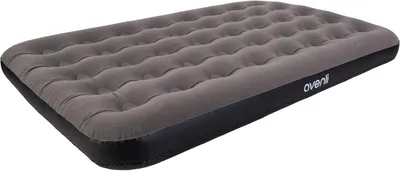 Produktbild von Luftmatratze für 2 Personen, 191x137x22 cm, grau, beflockt, aufblasbar, bis 300 kg – Camping Gästebett für den Außenbereich