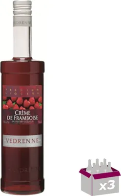 Produktbild von Lot de 3 Vedrenne - Crème de framboise 15° - 70cL