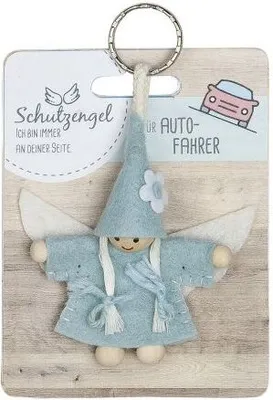 Produktbild von Schlüsselanhänger, blau, Schutzengel für Autofahrer