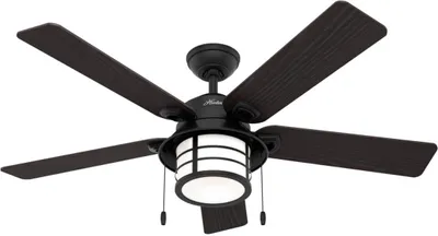 Produktbild von Deckenventilator mit Beleuchtung und Zugketten Santorini 132 cm