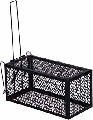Immagine prodotto di Trappola per topi viva | trappola a cestello con fori d'aria in metallo | trappola viva per topi | trappola per topi riutilizzabile | trappola per topi [23x11x11cm] per interni ed esterni | trappola a scatola per catturare i topi