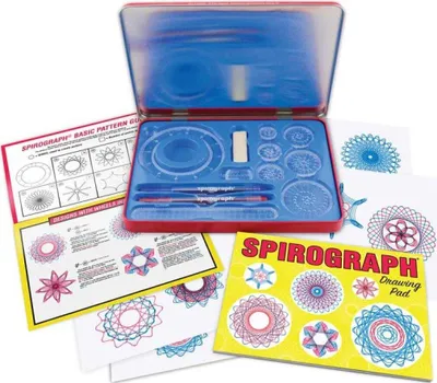 Immagine prodotto di Spirografo giocattolo retrò in latta - set da disegno creativo per bambini