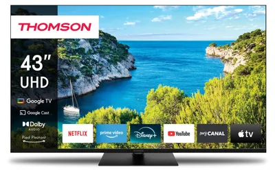 Produktbild von Thomson Smart-TV 43UG5C14 43" 4K UHD Google TV HDR10 Dolby Audio Dreifach-Tuner WLAN Bluetooth 5.1