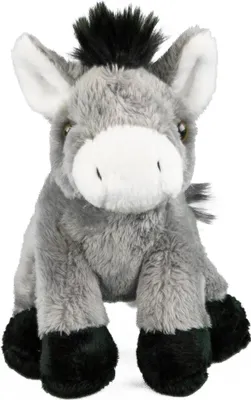 Produktbild von Esel Kuscheltier sitzend klein 15 cm grau Uni-Toys