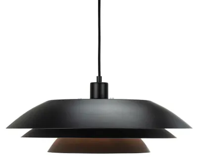 Produktbild von Pendelleuchte LED, Hängelampe, Deckenlampe Pendel, Pendellampe Esstisch, Pendelleuchte für Wohnzimmer, Skandinavische Design, DL45 schwarz