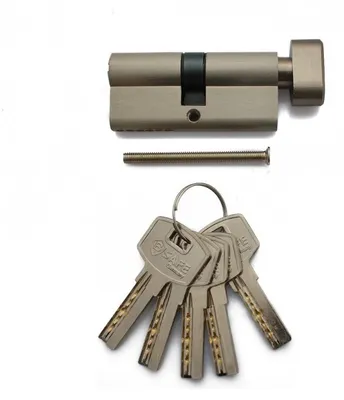 Immagine prodotto di Cilindro di sicurezza per pomolo B-SAFE con 5 chiavi Serratura per pomolo monoblocco con protezione antitrapano 60 mm (30/30)