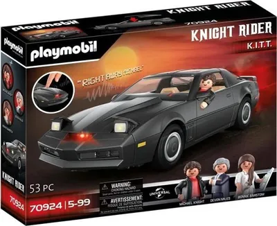 Produktbild von PLAYMOBIL K2000 Knight Rider K.I.T.T. Auto, Mit Sound und Licht, Michael Knight, Devon und Bonnie Figuren