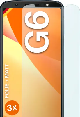 Produktbild von moex® 3x Schutzfolie kompatibel mit Motorola Moto G6 - Displayschutzfolie Anti Reflex Folie, Matt