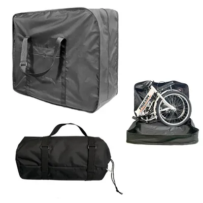 Produktbild von Fahrradtaschen, Fahrrad Reisetasche Wasserdicht, Faltrad-Reisetasche, tragbare Fahrrad-Transporttasche für 21–26 Zoll Falträder, Typ A-600D + 210D