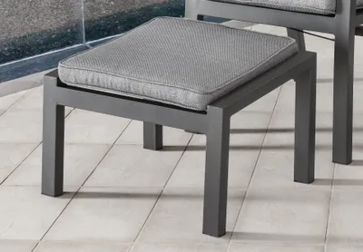 Produktbild von Destiny Fußhocker GARDA Aluminium, 60x44x38/42 cm, mit Polster