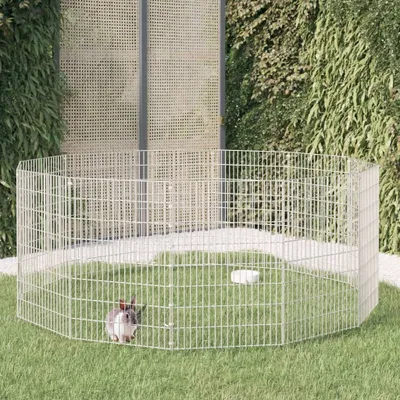Produktbild von vidaXL Ohrádka pro volný výběh 12 dílů 54x80 cm Pozinkované železo