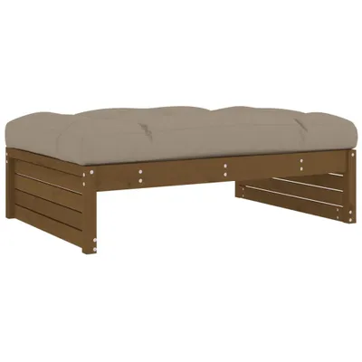 Produktbild von Gartenhocker Honigbraun 120x80 cm Massivholz Kiefer
