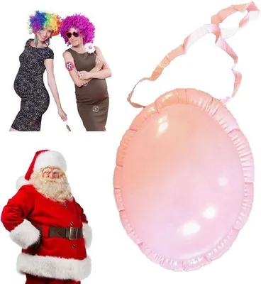 Image de Faux ventre gonflable pour hommes et femmes, pour le cosplay, Halloween, Noël et les accessoires de scène (rose)