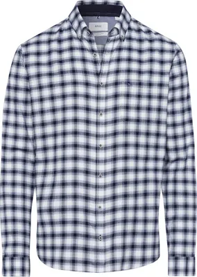 Produktbild von 25736 Brax, Daniel,  Herren langarm Hemd, Flannel, blau weiß kariert, XXL