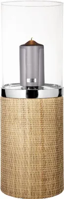 Produktbild von CATANIA Windlicht - H.58cm x D.20cm - braun/silber - Edelstahl /Glas