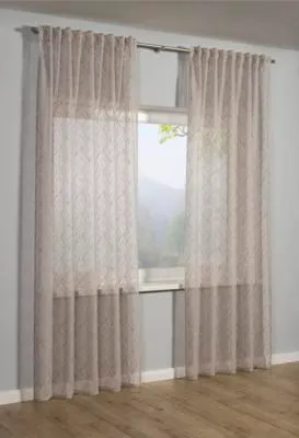 Produktbild von Vorhang mit Universalband Dolly bestickt taupe 245x135 cm