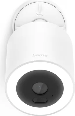Immagine prodotto di hama 00176670 telecamera di sorveglianza intelligente con faretto e rilevatore di movimento bianco