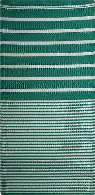 Zdjęcie produktu dla BELIANI Dywan zielony 90 x 180 cm do domu i zewnętrzny na taras w paski