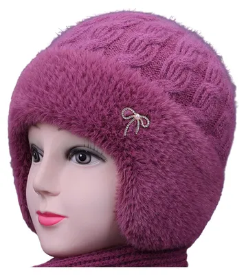 Produktbild von Strickmütze, feuchtigkeitsableitend, atmungsaktiv, warm, fleecegefüttert, doppellagig, vielseitige Wintermütze für kaltes Wetter