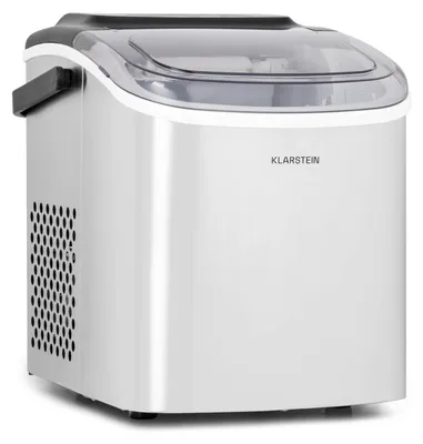 Produktbild von Klarstein Eiswürfelmaschine für Zuhause Camping Gastro, Schnelle Mini-Eiswürfelmaschine Klein, Profi Eismaschine für Große & Kleine Eiswürfel, Selbstreinigend, 1,3L Wassertank, 12kg Eis in 24h