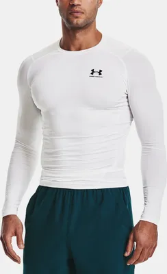 Produktbild von Under Armour Ua Hg Armor Comp Ls-Weiß T-Shirt 1361524-100__MD
