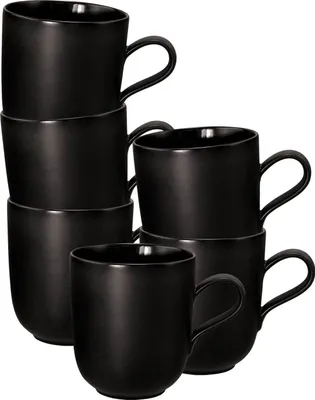 Produktbild von Seltmann Weiden Liberty Velvet Black Kaffeebecher 400 ml 6er Set