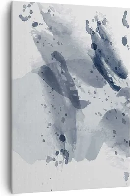 Produktbild von Bild auf Leinwand - Leinwandbild - Einteilig - Abstraktion Blau Minimalismus - 70x100cm - Wand Bild - Wandbilder - Leinwanddruck - Wanddekoration - Leinwand bilder - Wandbild - PA70x100-4941