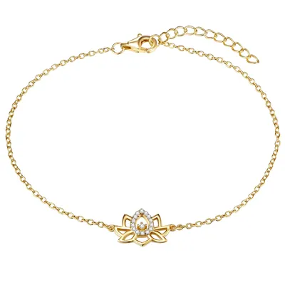 Produktbild von Rafaela Donata Armband Lotusblume Sterling Silber Zirkonia 19,0 cm Basislänge + 3,0 cm Verlängerung 50115073