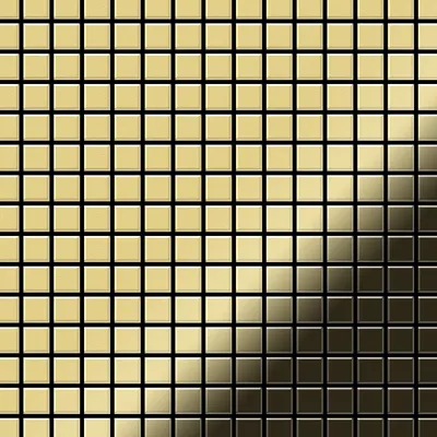 Produktbild von Mosaik Fliese massiv Metall Messing gewalzt gold 1,6mm stark Mosaic-BM