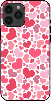 Produktbild von Smartphonica Telefon Fall geeignet für iPhone 13 Pro Max mit Herzen drucken - Herzen Design TPU Backcover Fall - Kinder Fall mit Herzen Design