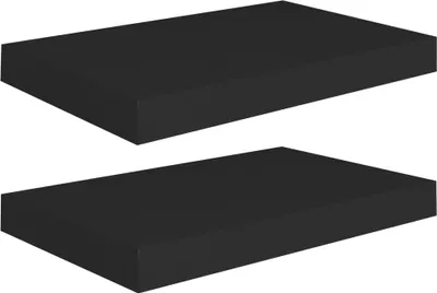 Immagine prodotto di vidaXL Mensole a muro galleggianti 2 pezzi nero 40x23x3,8cm MDF