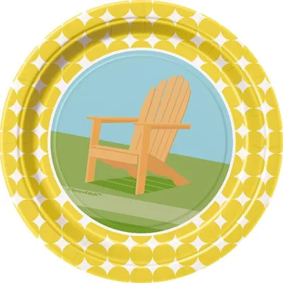 Produktbild von Pappteller SUNNY CHAIRS 23cm/8
