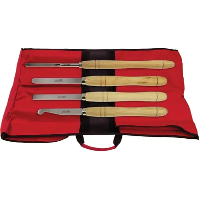 Produktbild von Stubai HSS-Drechseleisen-Set 4-tlg., für Querholz in Rolltasche