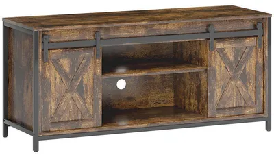 Image de Meuble TV - Support TV - Meuble TV - Meuble bas - Moderne, couleur marron - Jusqu'à 60 pouces - Gestion des câbles