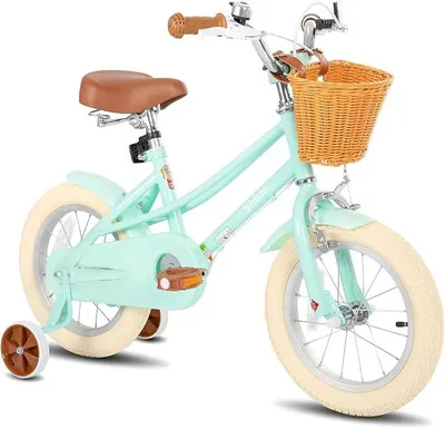 Imagen del producto de Bicicleta infantil de 12, 14, 16 o 20 pulgadas para niñas de 3 a 4 años. Bicicleta para niñas de 12, 14, 16 o 20 pulgadas, con ruedines y cesta
