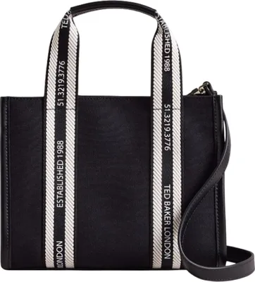 Immagine prodotto di Ted Baker borsa shopper borsa a tracolla Georjey Branded Webbing Canvas Tote Black nero