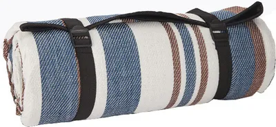 Produktbild von ASKSA Picknickdecke Campingdecke Strand Picknickdecke Wasserdicht Mit Tragegriff Leicht Kompakt Tragbar,Blau-Braun,Groesse:200x300cm