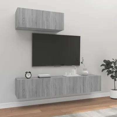 Produktbild von vidaXL 3-tlg. TV-Schrank-Set Grau Sonoma Holzwerkstoff
