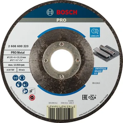 Produktbild von PRO Metal Schleifscheibe, 125 x 6 x 22.23 mm, oSa