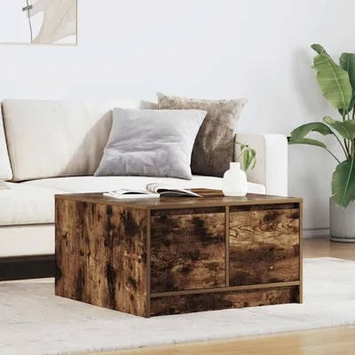 Produktbild von Möbel Couchtisch mit Schubladen Räuchereiche 70,5x70x40 cm - Couchtische &47857