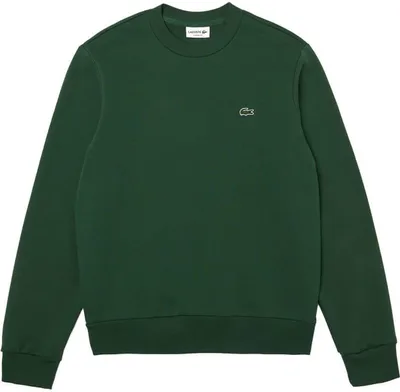 Zdjęcie produktu dla Lacoste Men's Sport Organic Bawełna Fleece Crew Pullover - SH9608, kolor:ciemnozielony, materiał:M