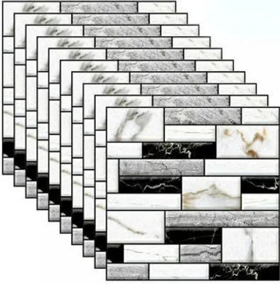 Produktbild von 3D-Wandaufkleber mit Marmoroptik 30 x 30 cm (10 Stück) - MARBLEBLOCKS