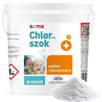 Zdjęcie produktu dla Chlor Szok do basenu Granulat 3kg GOTIX Chlortix Szokowa Dezynfekcja Wody