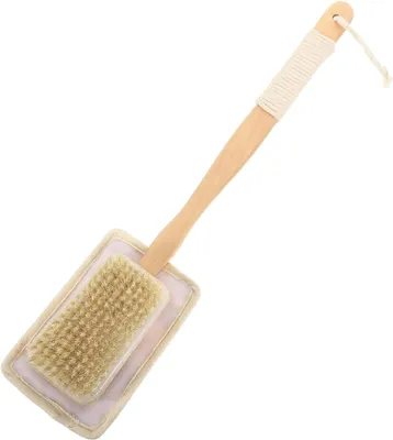 Obrázek produktu pro Kartáč na tělo z přírodní houby luffa s dlouhou rukojetí, ideální pro hloubkové čištění a peeling pokožky