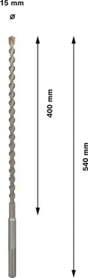 Obrázek produktu pro Bosch 2 608 586 750, Vrtačka, Rotační kladivo, Spirálový vrták, 1,5 cm, 540 mm, Betonový, Vápenec, Zdivo, 40 cm