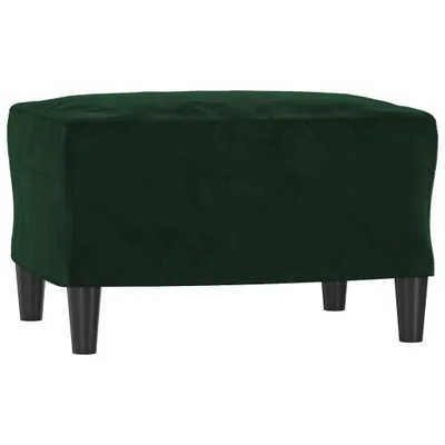 Zdjęcie produktu dla vidaXL Podnóżek aksamitny ciemnozielony 60x50x41 cm