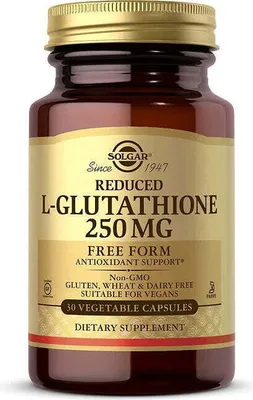 Produktbild von Reduziertes L-Glutathion 250 mg 30 pflanzliche Kapseln Solgar