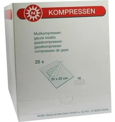 Image de Compresses de gaze 20x25 cm stériles 16 fois 25 pces