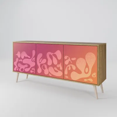 Immagine prodotto di Spacerebels cassettiera a 3 ante - credenza cassettiera - credenza alta - mobile armadio - soggiorno camera da letto - 57,5×164,5×42 (HxLxP)